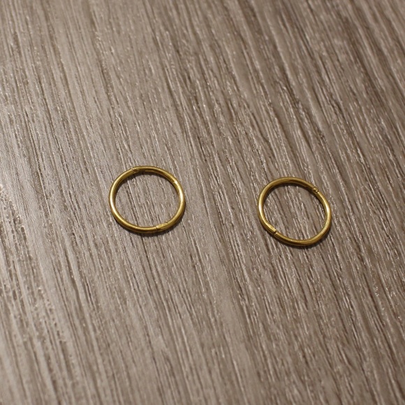 Jewelry - Tiny Gold-Plated Hoop Earrings